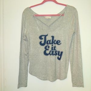 Long Sleeve Jersey Top - Sz L (NWT)